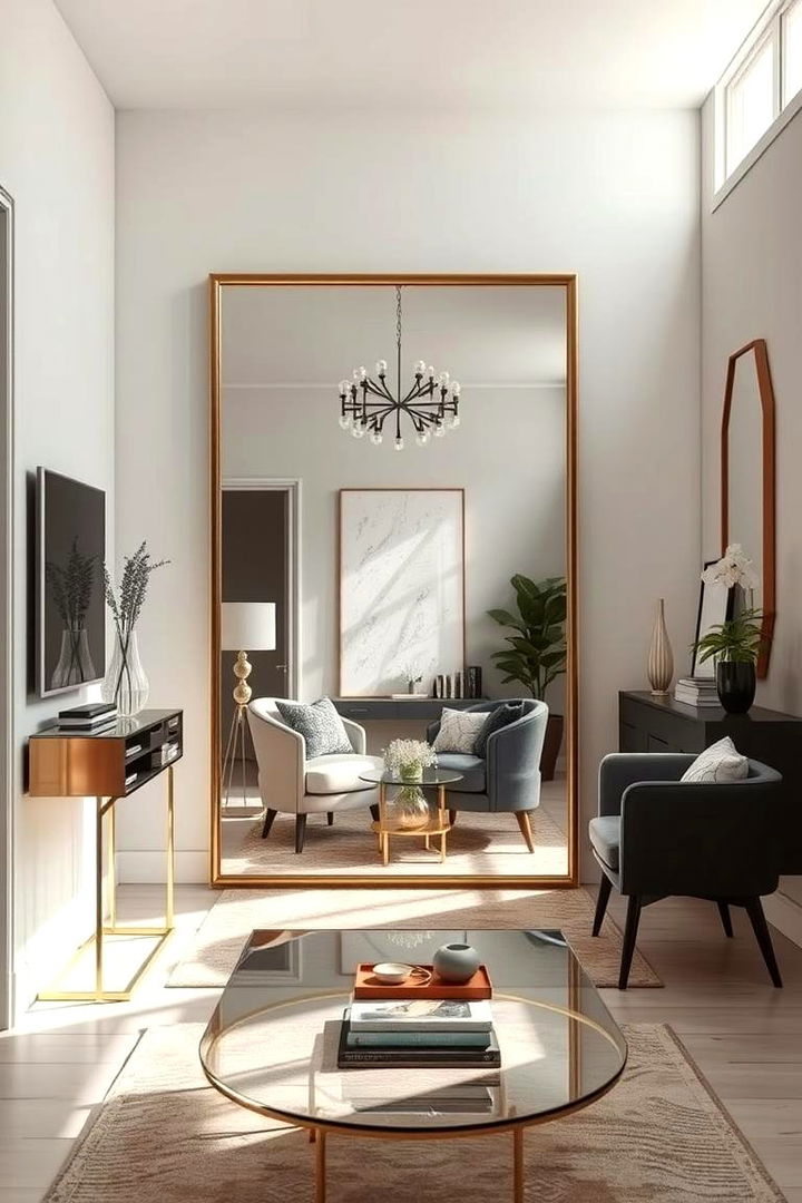 Incorporate Mirrors to Reflect Light - 22 small apartment decorating ideas