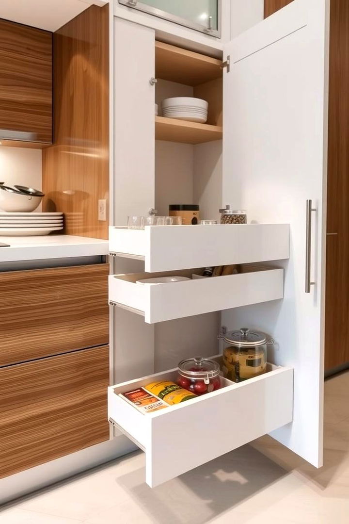 Incorporate Pull Out Drawers - 22 Kitchen Cabinet Organization Ideas