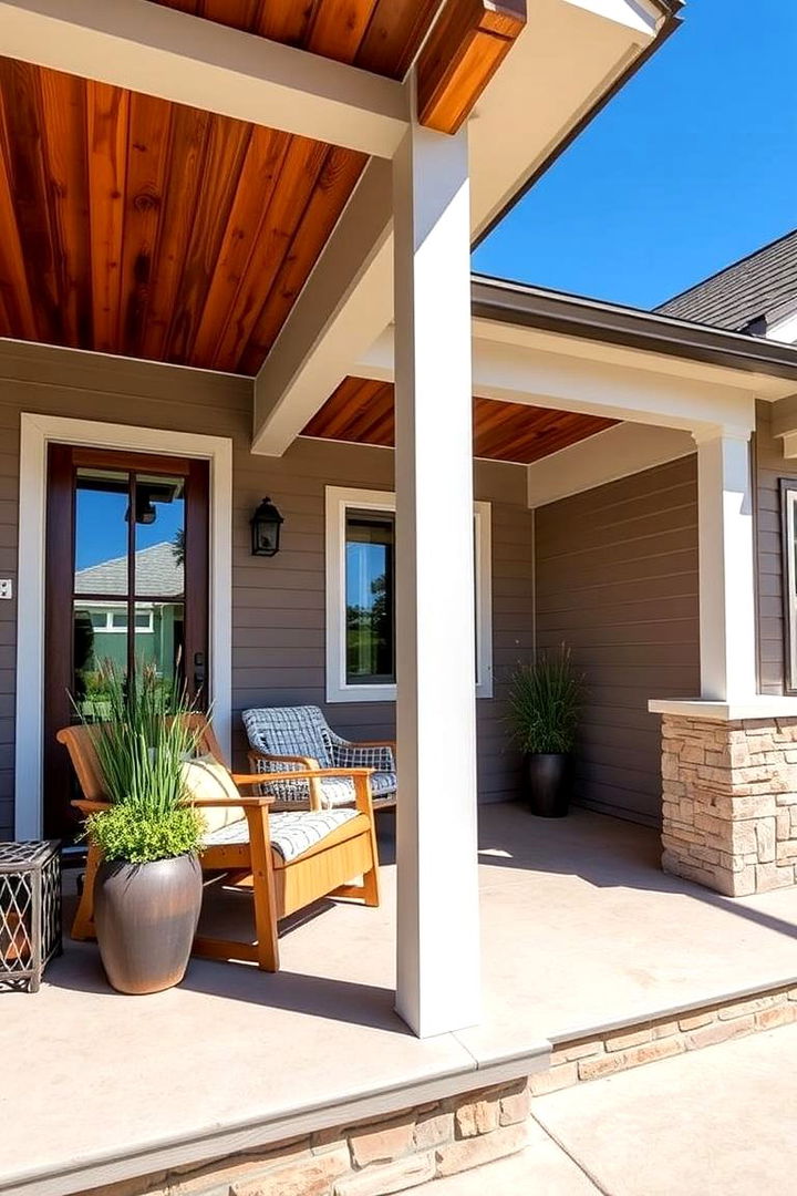 Incorporate Weather Resistant Materials - 22 Small Front Porch Ideas