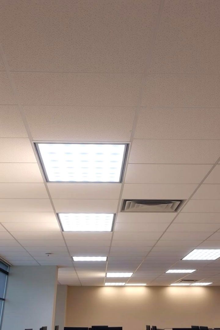 Incorporated Task Lighting for Focused Utility - 22 Drop Ceiling Lighting Ideas