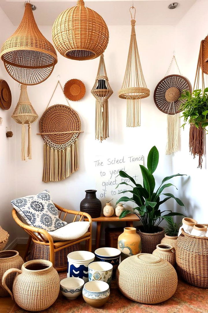 Incorporating Artisan Crafts - 22 Boho Room Ideas