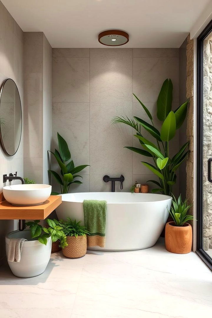 Incorporating Biophilic Elements - 22 Small Master Bathroom Ideas