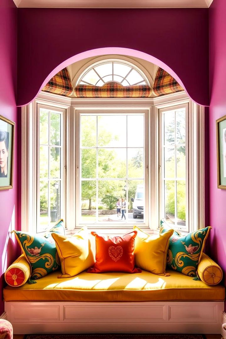 Incorporating Bold Colors - 22 Bay Window Ideas