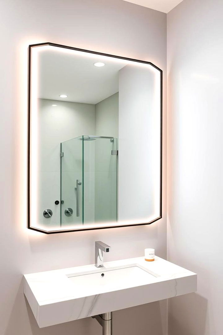 Incorporating Bold Mirrors with Style - 22 Masculine Bathroom Ideas