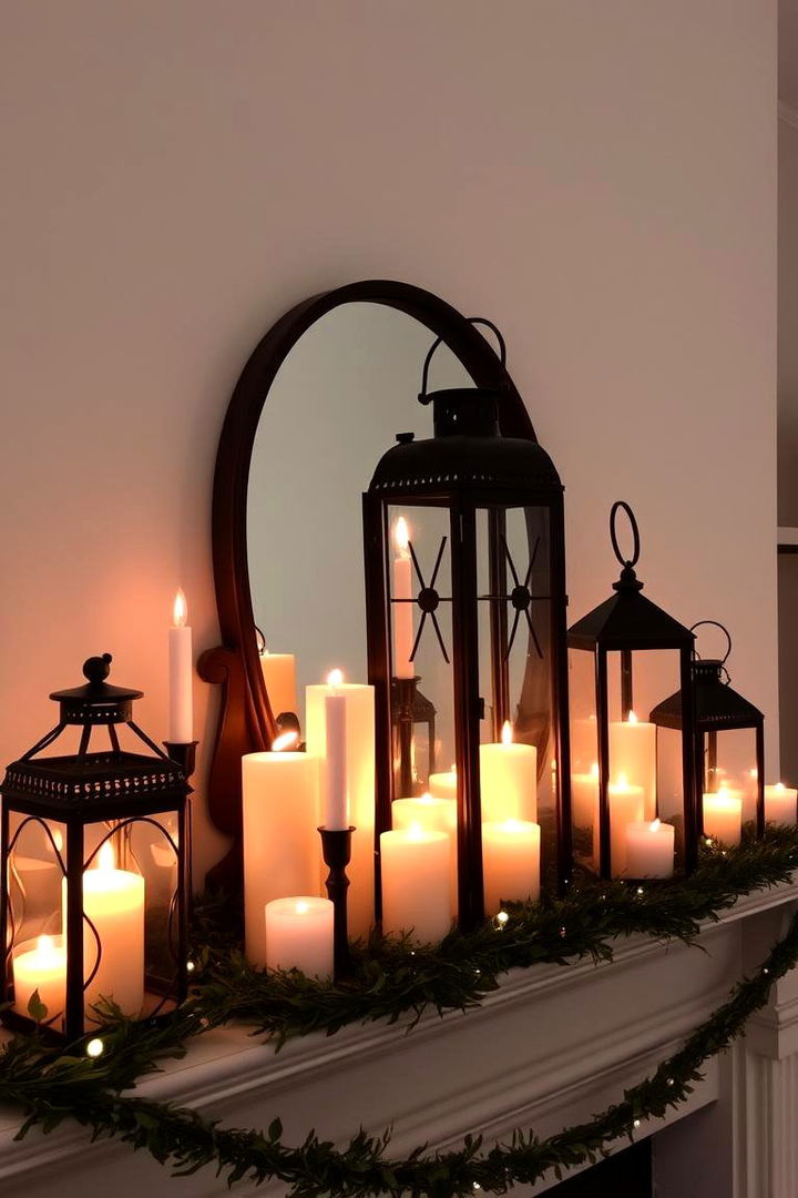 Incorporating Candles and Lanterns - 22 Fall Mantel Decor Ideas
