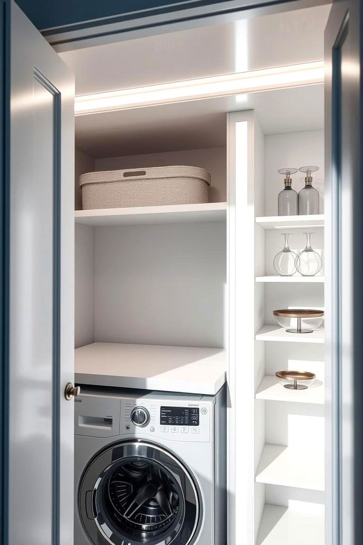 Incorporating LED Lighting for Clarity - 22 Laundry Closet Ideas
