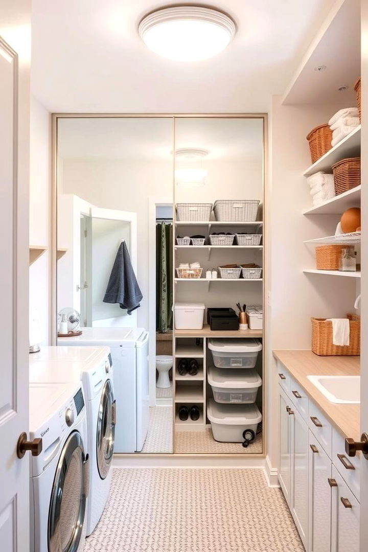 Incorporating Mirrors to Boost Light - 22 Small Utility Room Ideas