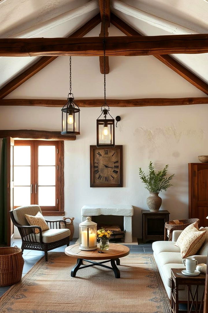 Incorporating Natural Lighting Fixtures - 22 Primitive Living Room Ideas