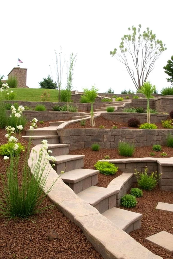 Incorporating Natural Retaining Walls - 22 Sloping Garden Design Ideas