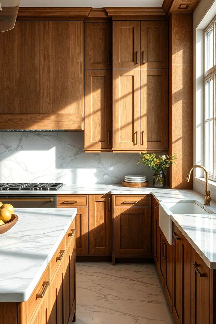 Incorporating Natural Stone Elegance - 22 what color countertops go with oak cabinets