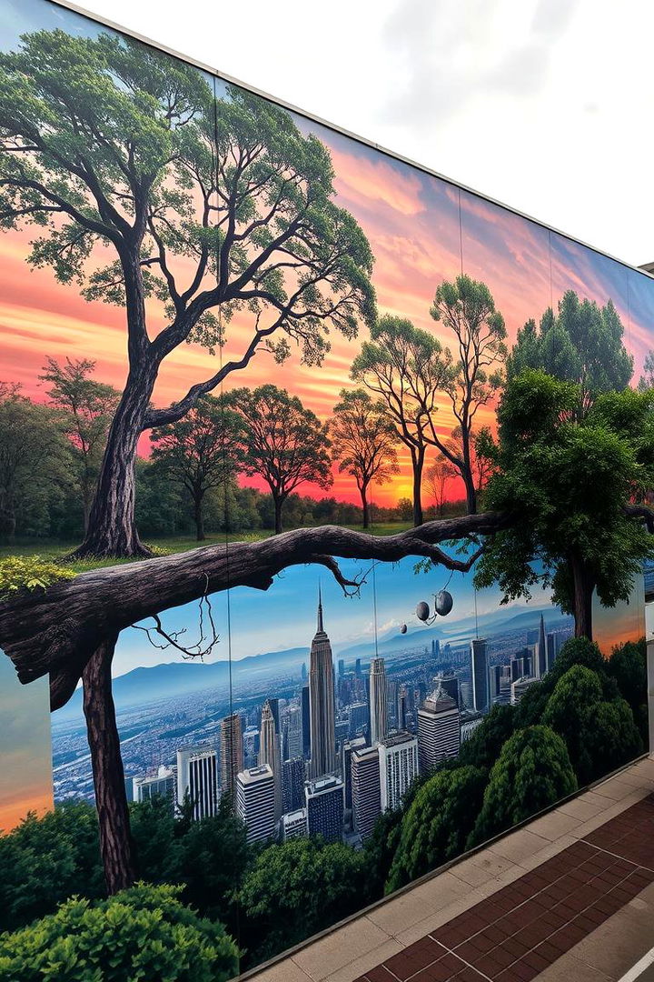 Incorporating Nature and Cityscape - 22 Nashville Murals