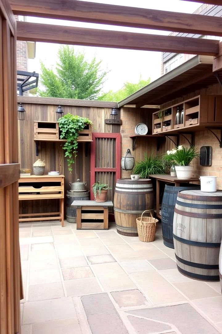 Incorporating Rustic Storage Solutions - 22 Rustic Patio Ideas