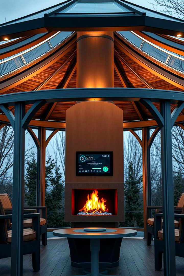 Incorporating Smart Fireplace Technology - 22 Gazebo With Fireplace