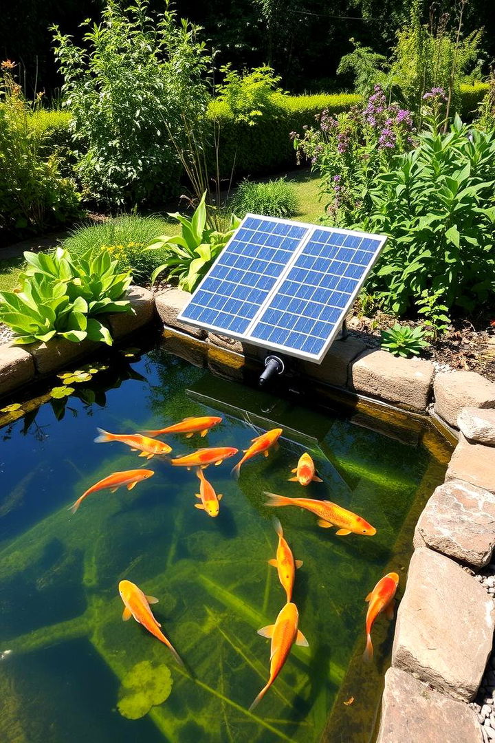 Incorporating Solar Powered Elements - 22 Fish Pond Ideas