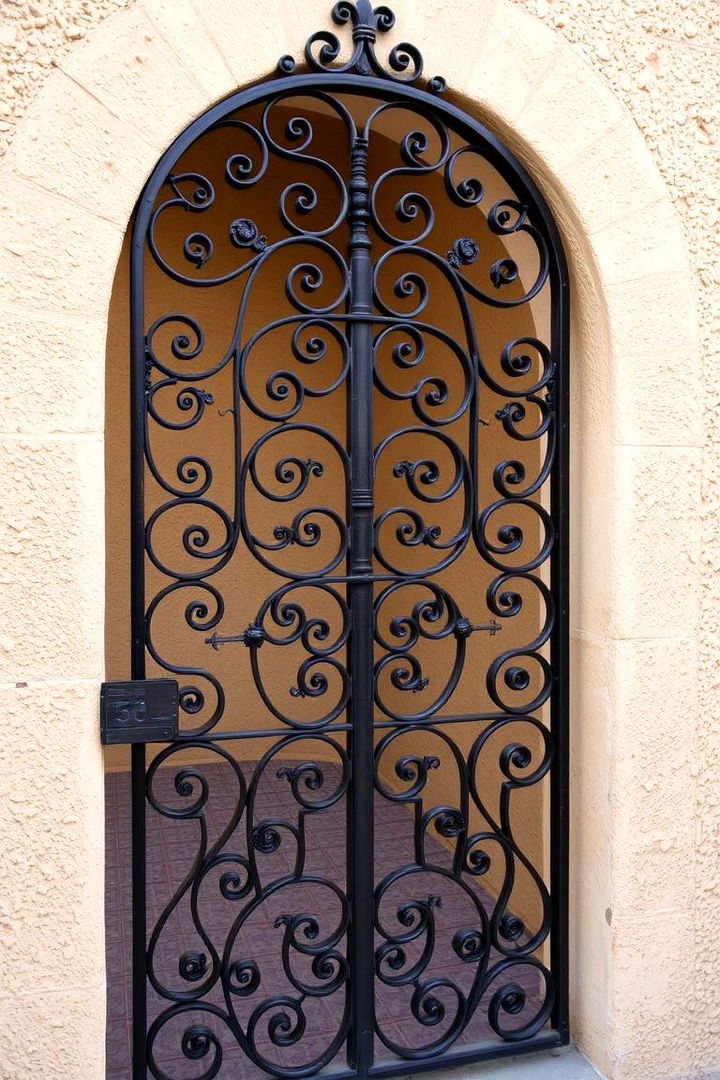 Incorporating Wrought Iron Accents - 22 front yard spanish style landscaping ideas