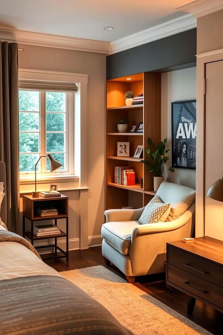 Incorporating a Cozy Reading Nook - 22 L-shaped Bedroom Layout Ideas
