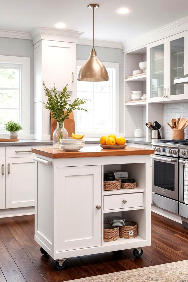 Incorporating a Rolling Island - 22 Kitchen Pantry Ideas
