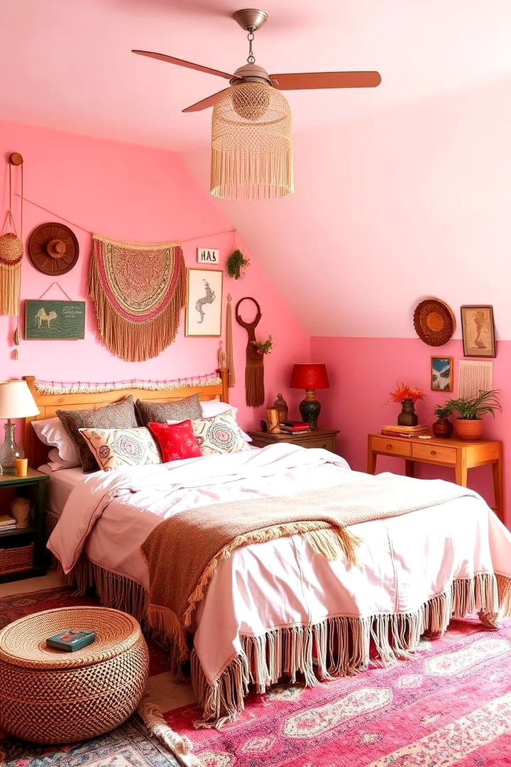 Indie Boho Pink Vibe - 22 Pink Bedroom Ideas