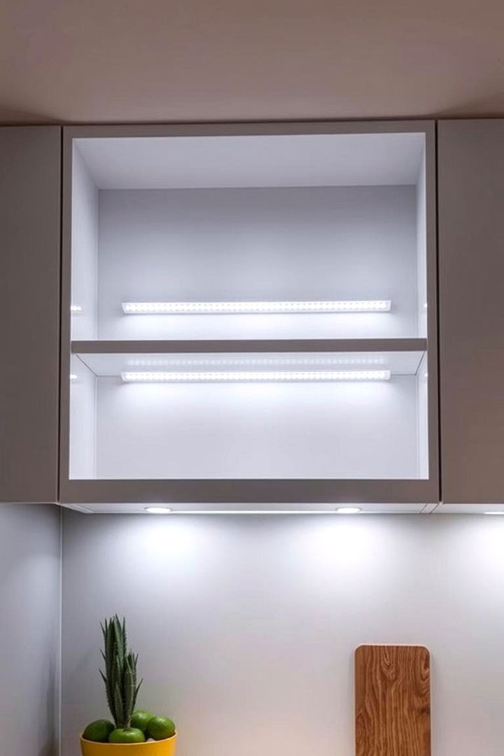 Indirect Cabinet Lighting Beneath Shelves - 22 Cabinet Lighting Ideas