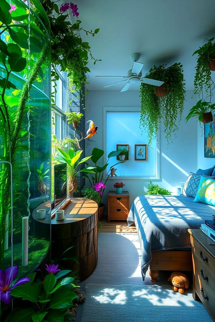 Indoor Aqua Garden Features - 22 Mermaid Bedroom Ideas