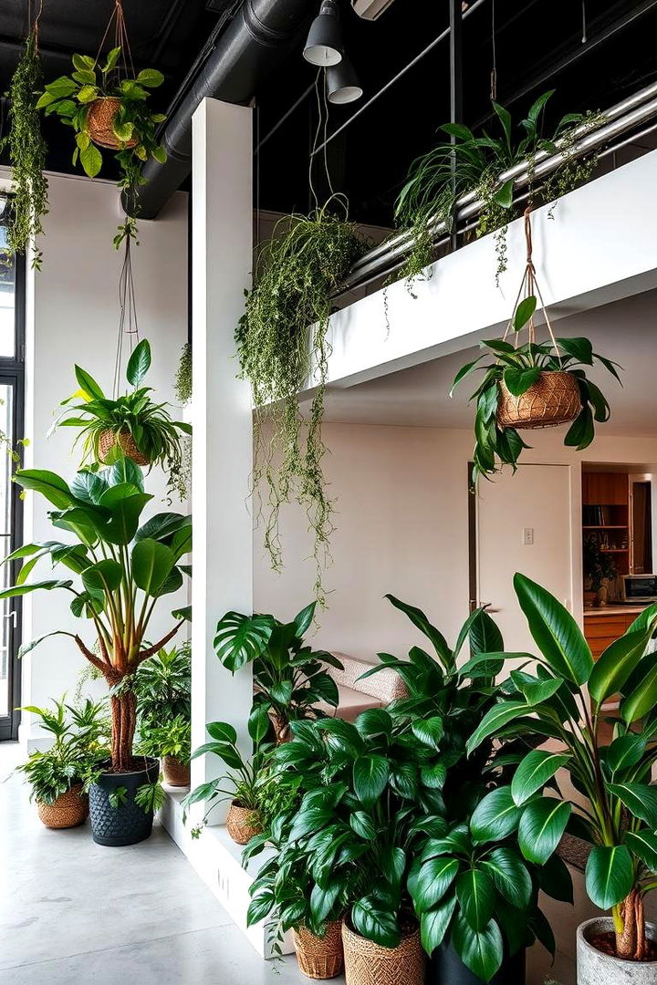Indoor Botanical Escape - 22 Loft-style Living Room Ideas