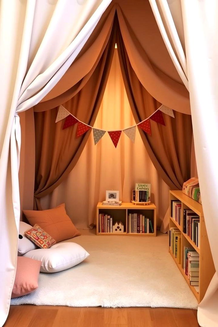 Indoor Fort Reading Den - 22 kids reading nook ideas