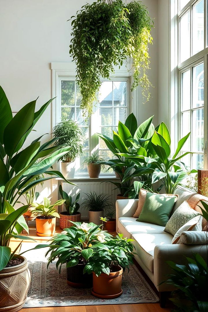 Indoor Greenery Integration - 22 Cozy Living Room Ideas