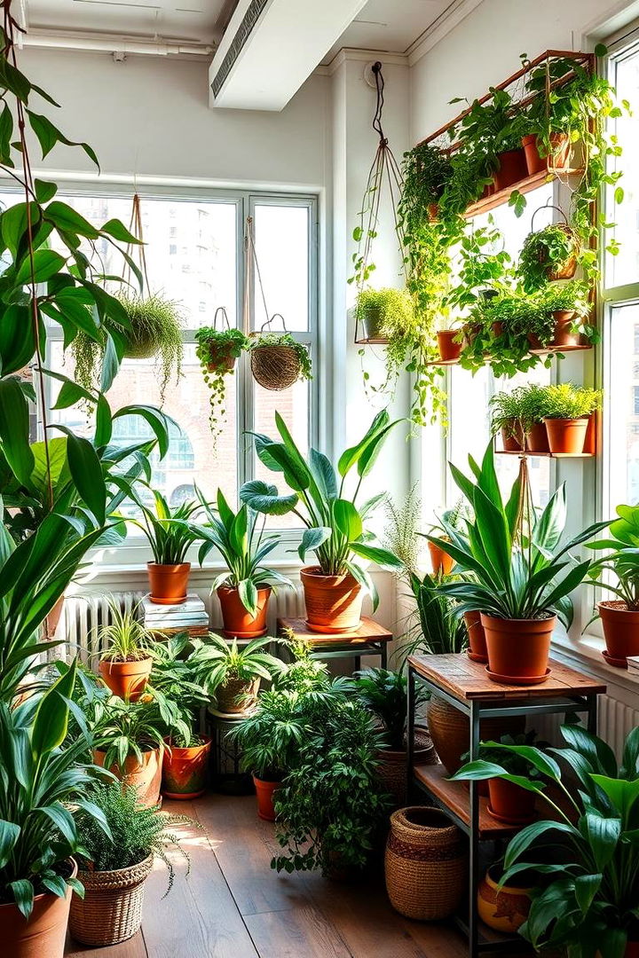 Indoor Greenery Integration - 22 Studio Apartment Ideas