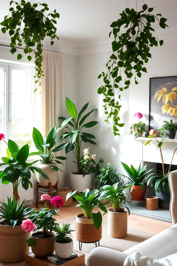 Indoor Greenery and Nature - 22 Scandinavian Living Room Ideas