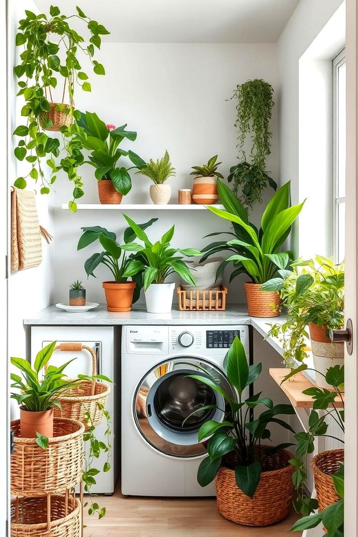 Indoor Greenery to Purify and Inspire - 22 Green Laundry Room Ideas