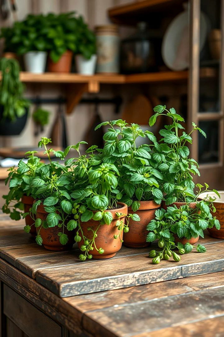 Indoor Herb Garden Touch - 22 Rustic Kitchen Ideas