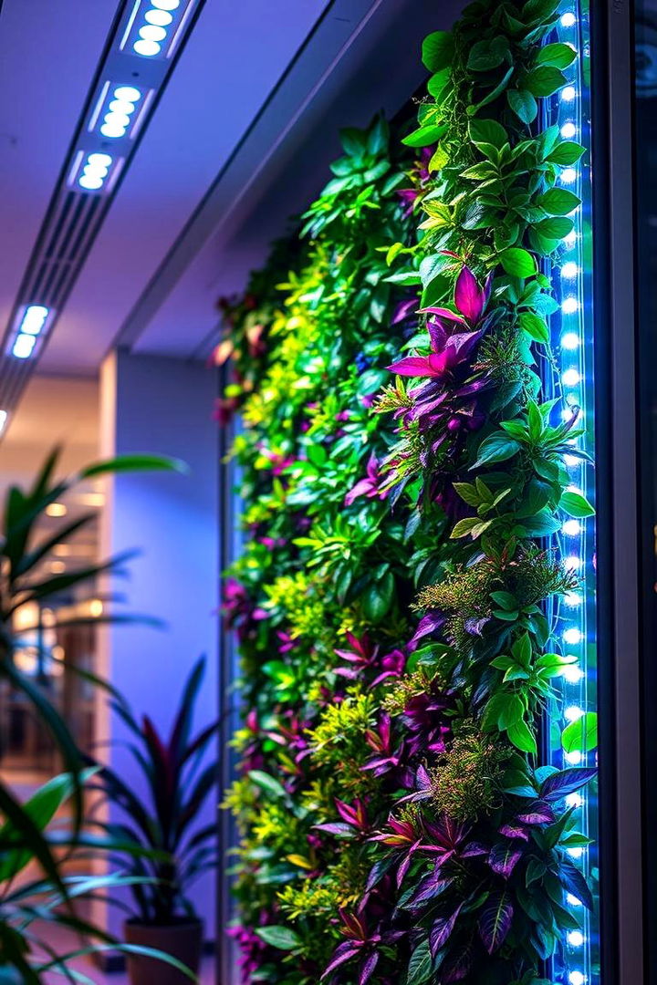 Indoor LED Vertical Garden Display - 22 Vertical Garden Ideas
