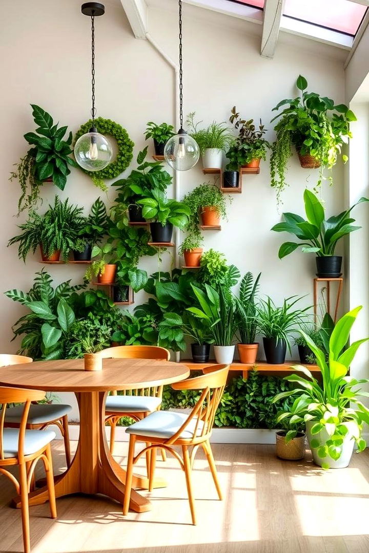 Indoor Living Green Wall - 22 Dining Room Accent Wall Ideas