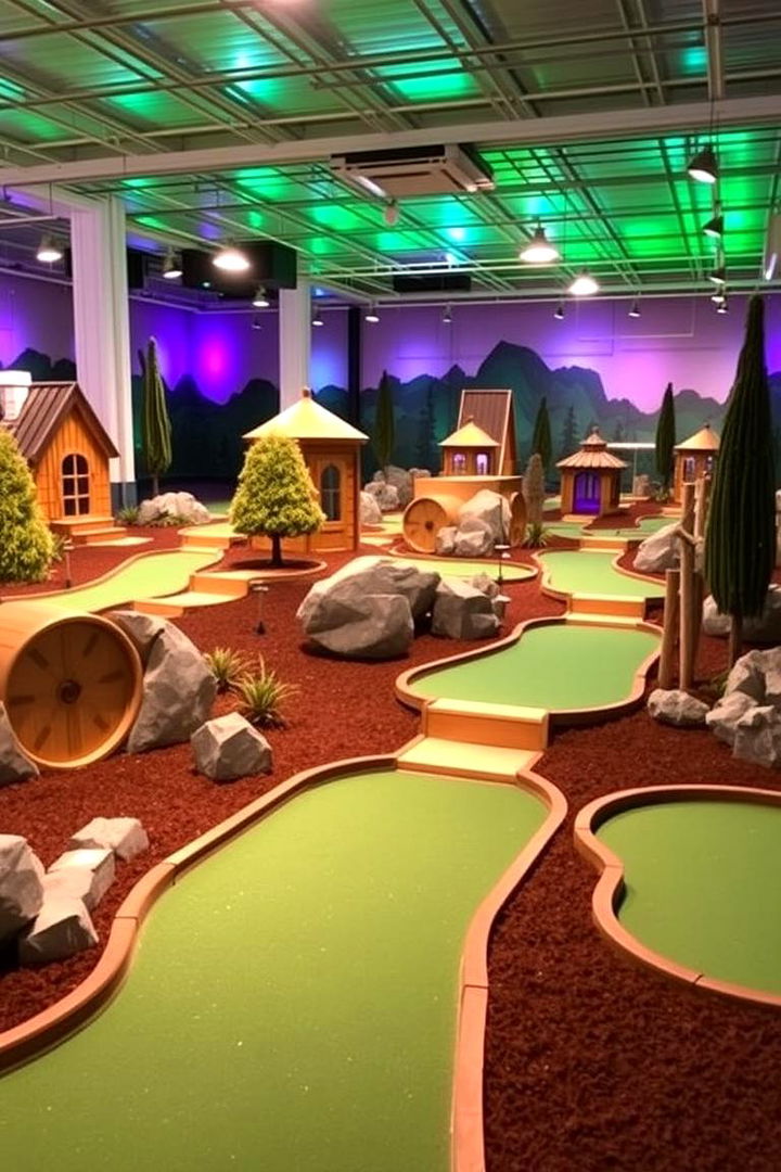 Indoor Mini Golf Course - 22 Basement Game Room Ideas