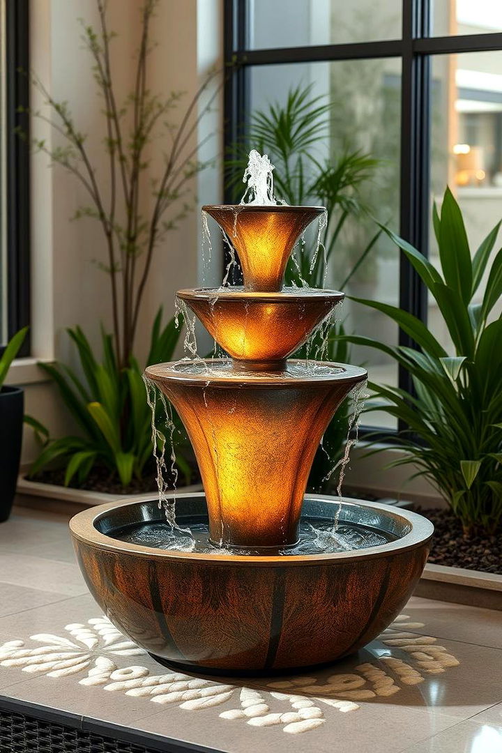 Indoor Outdoor Ambiance Fountain - 22 Pool Fountain Ideas