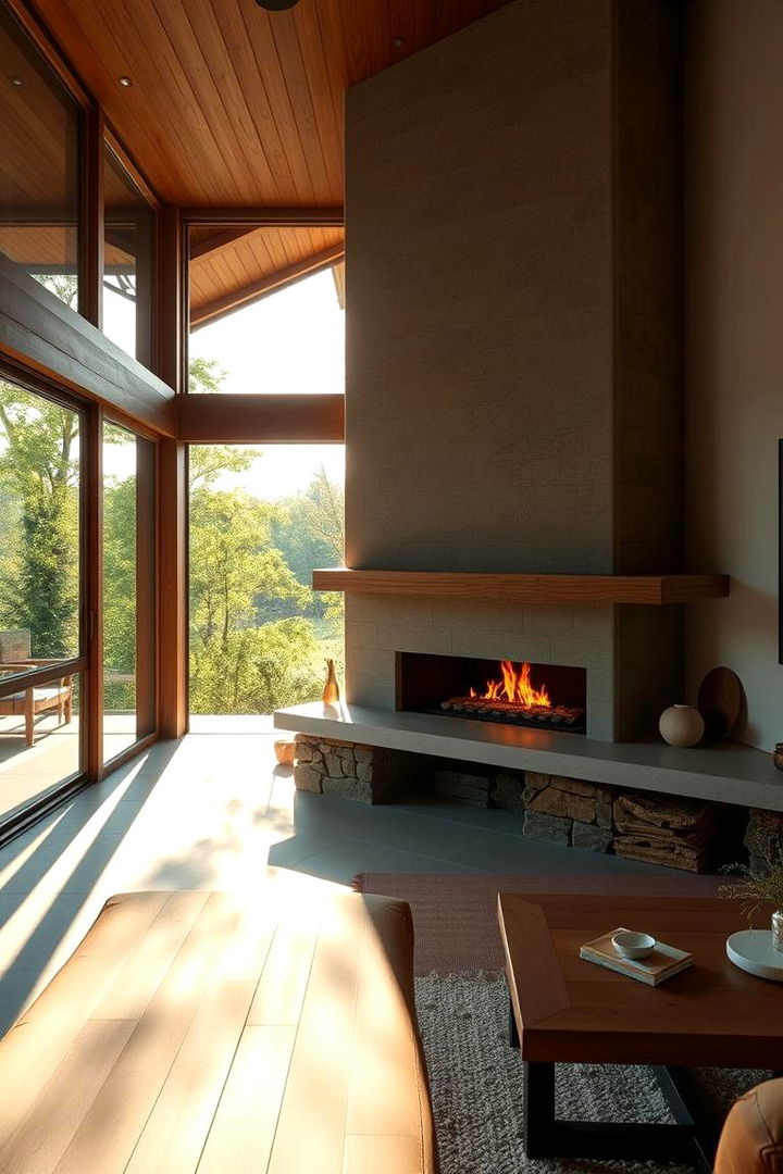 Indoor Outdoor Extension Designs - 22 Fireplace Built-in Ideas