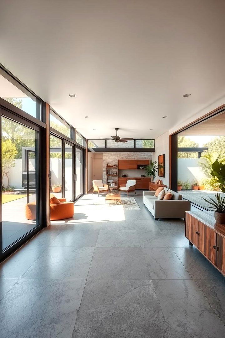 Indoor Outdoor Flow - 22 Long Living Room Ideas