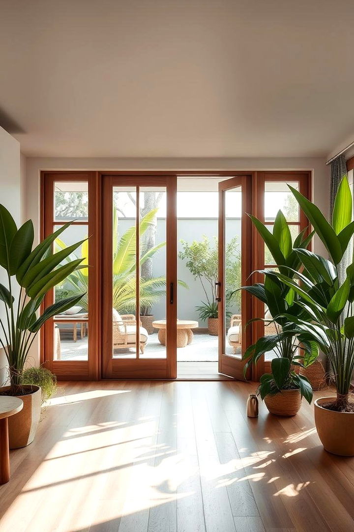 Indoor Outdoor Flow - 22 Minimalist Modern Boho Living Room Ideas