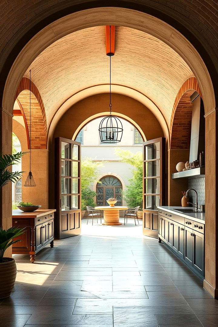 Indoor Outdoor Flow with Courtyard Access - 22 Tuscan Kitchen Design Ideas