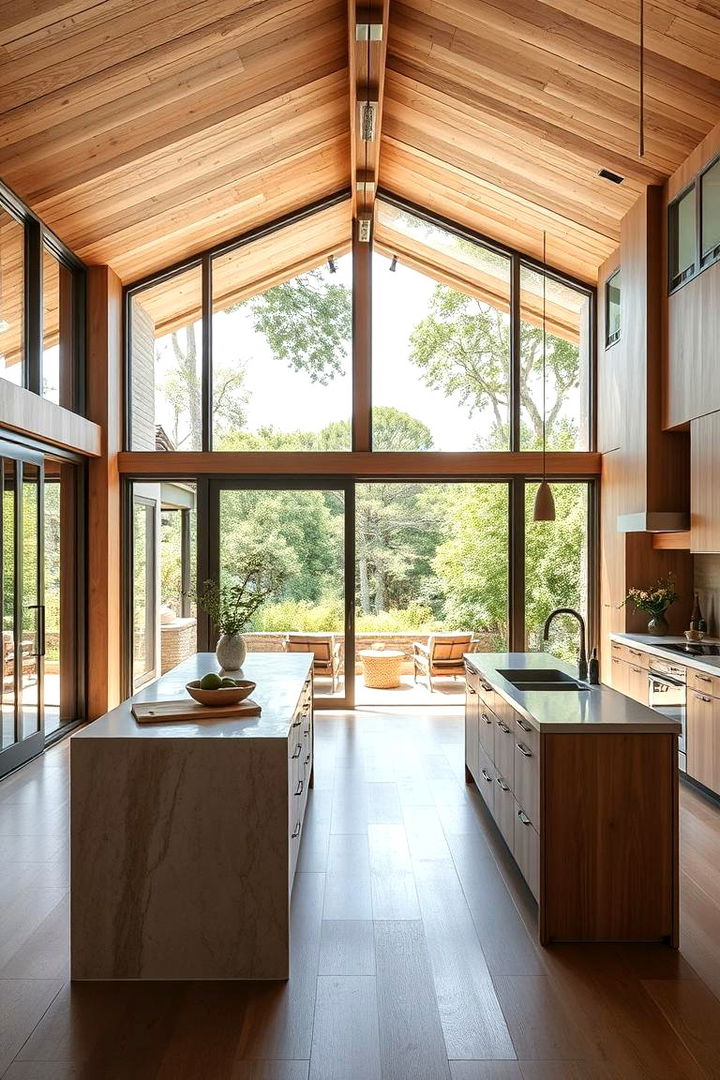 Indoor Outdoor Fusion Styles - 22 Double Island Kitchen Ideas