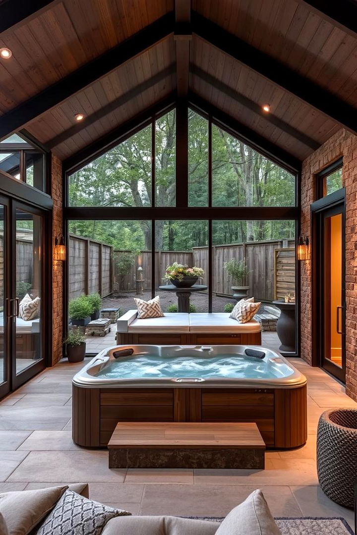 Indoor Outdoor Harmony - 22 Hot Tub Decor Ideas