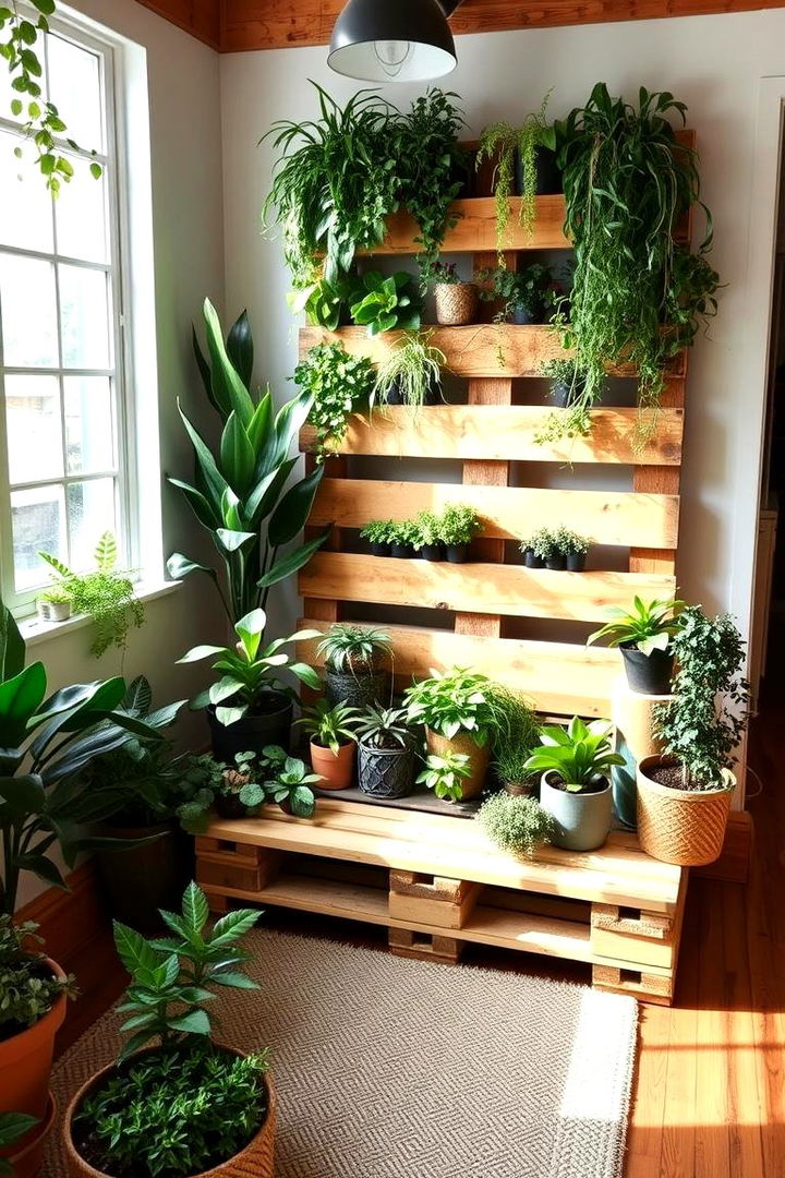 Indoor Pallet Garden Oasis - 22 Pallet Garden Ideas