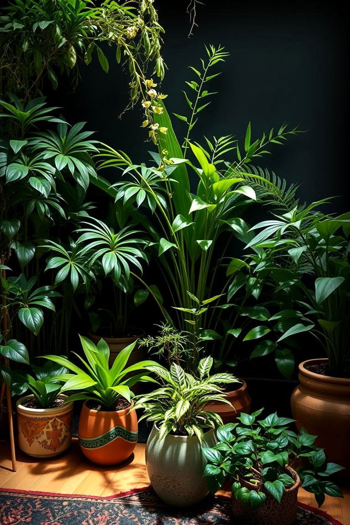 Indoor Plant Oasis - 22 Dark Boho Bedroom Ideas