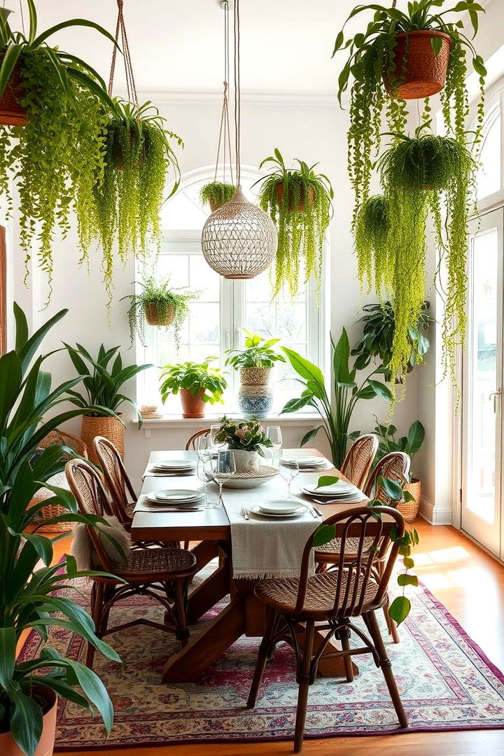 Indoor Plants and Greenery - 22 Boho Dining Room Ideas