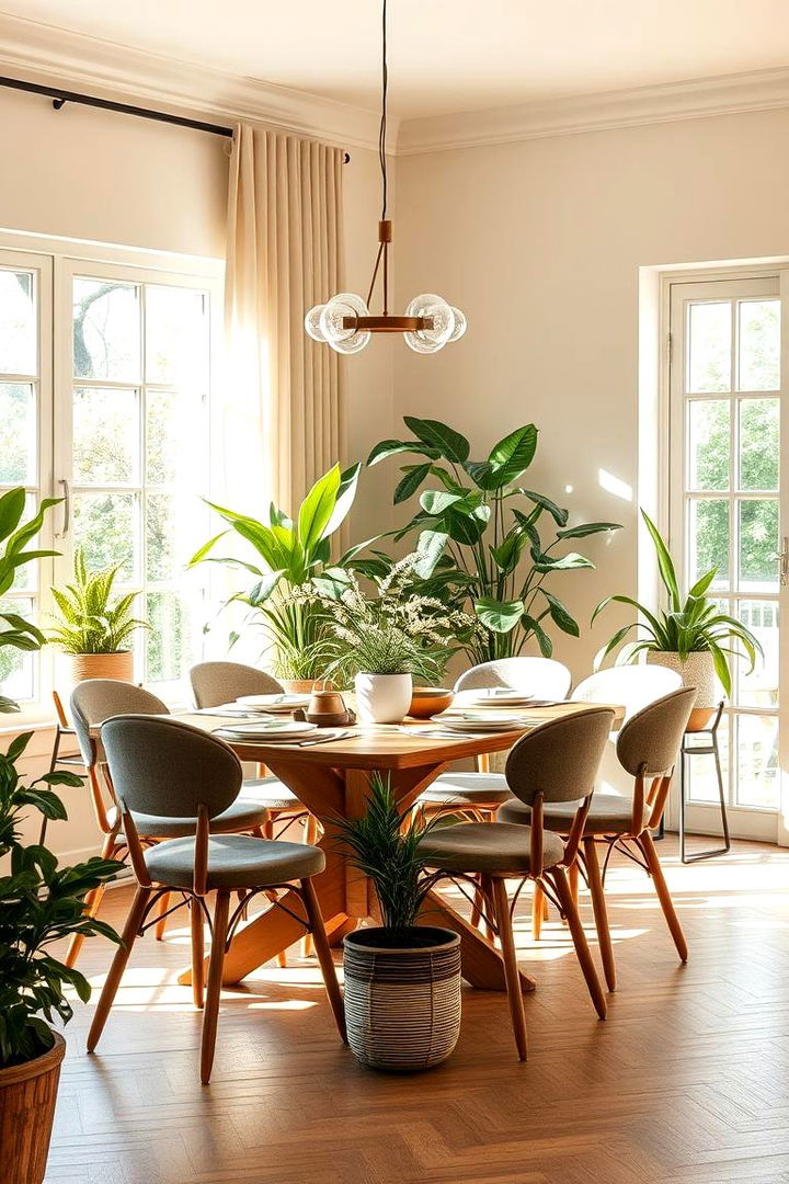 Indoor Plants and Greenery - 22 Small Dining Room Ideas