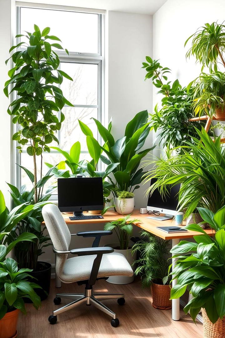 Indoor Plants for Office Air Quality - 22 Green Home Office Ideas