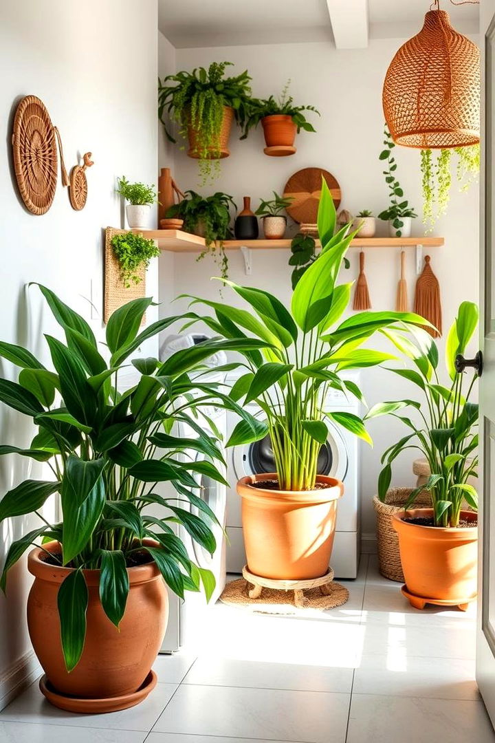 Indoor Plants for a Fresh Vibe - 22 Boho Laundry Room Ideas