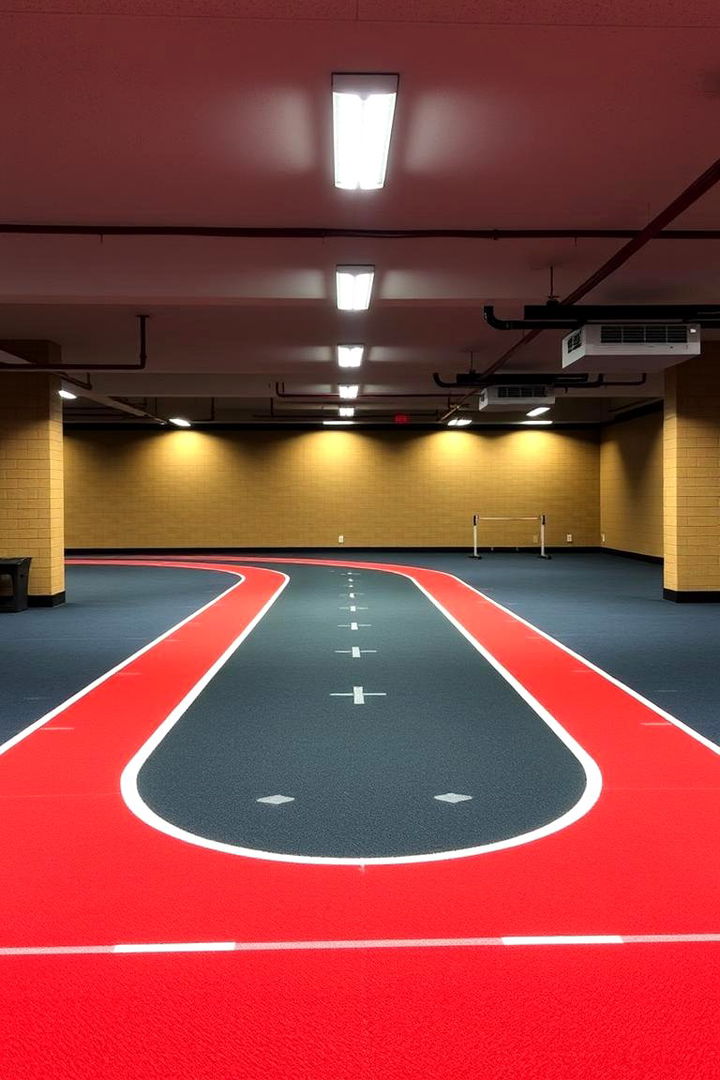 Indoor Track Incorporation - 22 Basement Gym Ideas