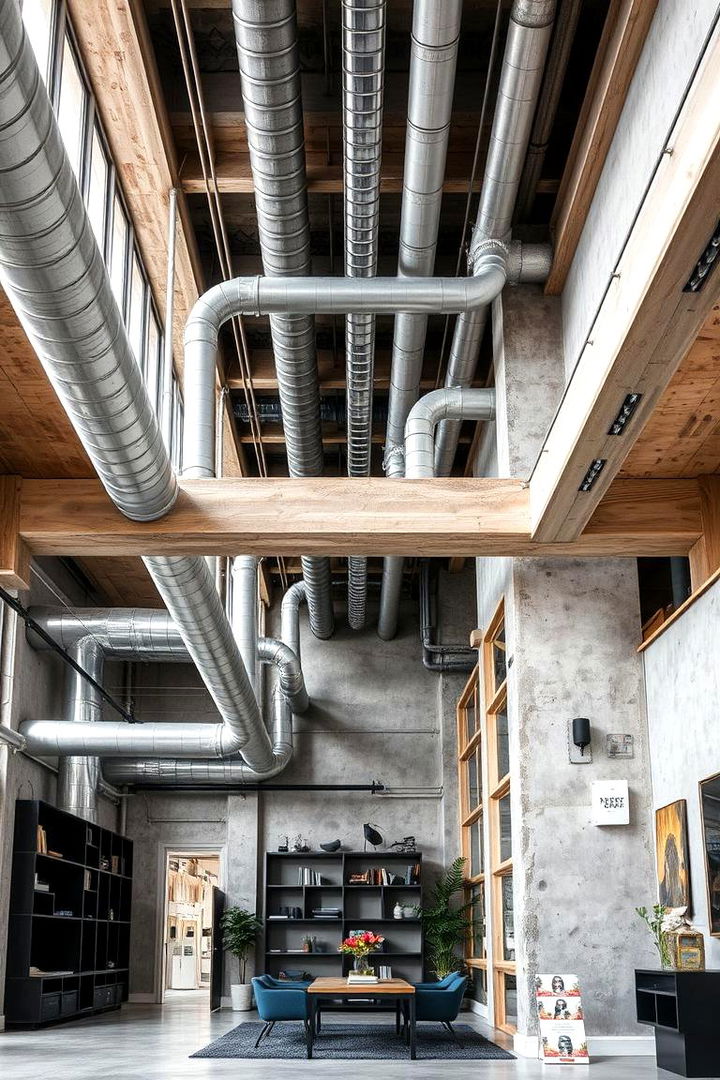 Industrial Architectural Details and Structures - 22 Industrial Living Room Ideas