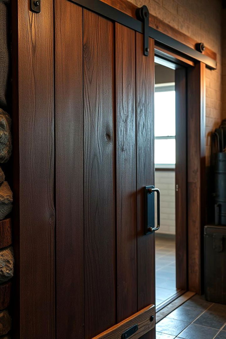 Industrial Barn Door Appeal - 22 Bathroom Barn Door Ideas